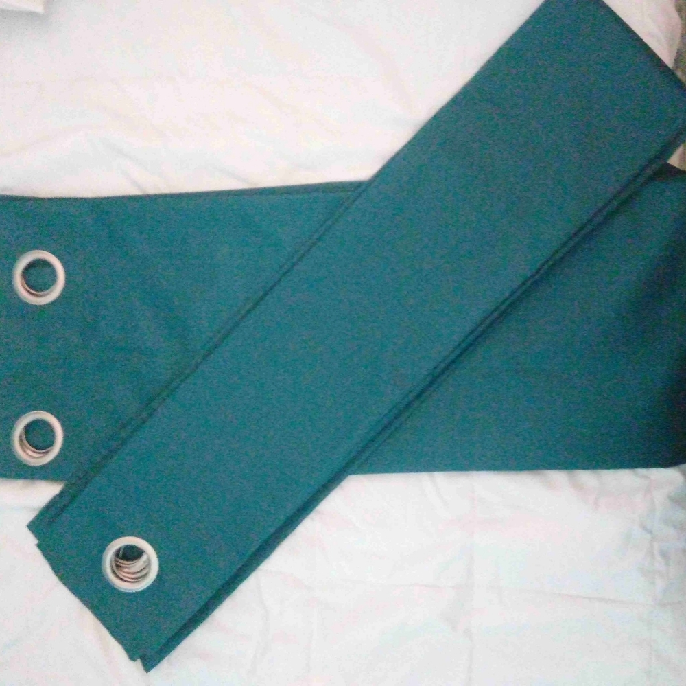Teal room darkening curtains